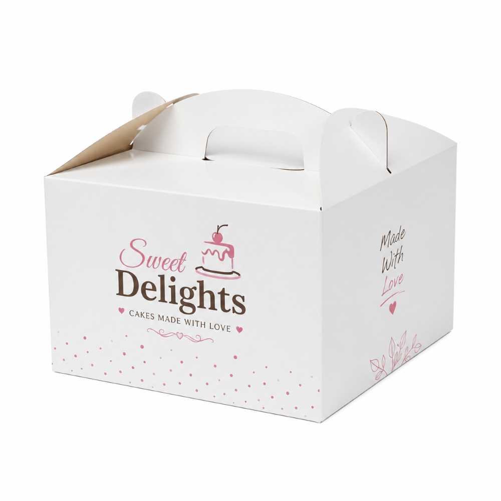 Custom Printed Self Lock Cake Boxes